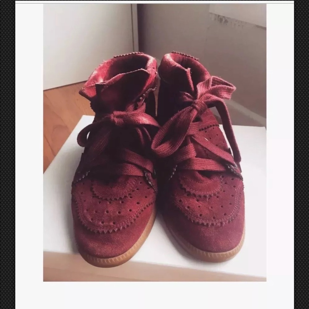 ISABEL MARANT ETOILE BOBBY WEDGE SNEAKER BOOT HEEL